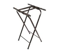 Harbour Housewares Folding Serving Tray Stand - Black Metal Butler Stand with Non-Slip Straps, Portable Heavy Duty Food Tray Holder for Kitchen, Restaurant & Room Service