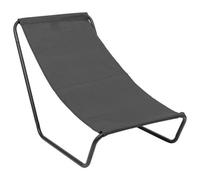 Harbour Housewares 2X Folding Sun Lounger - Black - Canvas Lightweight Outdoor Portable Chair For Garden, Beach, Picnic, Fishing