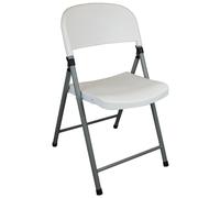 Harbour Housewares Folding Trestle Chair - Heavy Duty Outdoor Picnic Events Seating Furniture - White