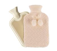Harbour Housewares Full Size Hot Water Bottle With Knitted Cover Cream Harbour Housewares Cream