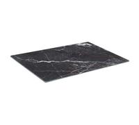 Harbour Housewares Glass Chopping Board - 30 X 20Cm Black Marble Kitchen Dining Place Mats Cutting Mat Worktop Saver For Food Prep