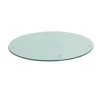 Harbour Housewares Glass Chopping Board - 30cm - Clear - Pack of 1 - Round Placemat Dining Place Mats Cutting Mat Worktop Saver for Kitchen Cooking, Baking, Vegetable Preparation