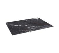 Harbour Housewares Glass Chopping Board - 40 X 30Cm Black Marble Kitchen Dining Place Mats Cutting Mat Worktop Saver For Food Prep