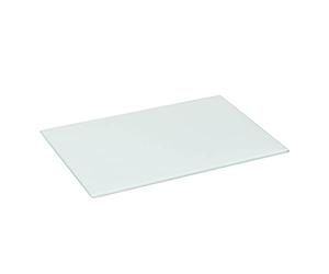 Harbour Housewares Glass Chopping Board - 40x30cm - White - Medium Dining Place Mats Cutting Mat Worktop Saver for Kitchen Cooking, Baking, Vegetable Preparation