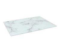 Harbour Housewares Glass Chopping Board - 50 X 40Cm Marble Kitchen Dining Place Mats Cutting Mat Worktop Saver Cooking & Food Prep
