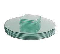Harbour Housewares Glass Placemats & Coasters Set - 12pc - Clear - 30x20cm