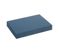 Harbour Housewares Glass Rectangular Placemats - 30x20cm - Blue - Pack of 6