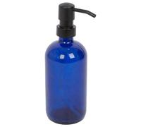 Harbour Housewares Glass Soap Dispenser - 500Ml - Blue