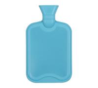 Harbour Housewares Hot Water Bottle 1.8L - Blue Rubber Heat Bag with Leak-Proof Stopper, Ribbed Insulated Design for Back, Shoulder & Period Pain Relief (No Cover)