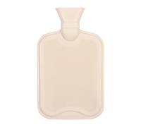 Harbour Housewares Hot Water Bottle 1.8L - Cream Rubber Heat Bag with Leak-Proof Stopper, Ribbed Insulated Design for Back, Shoulder & Period Pain Relief (No Cover)