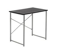 Harbour Housewares Industrial Office Desk 80Cm Black Metal Frame Modern Home Study Table