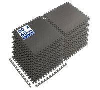 Harbour Housewares Interlocking Gym Flooring Mats - 60 x 60cm - Pack of 24 in Grey | Size: 60 x 60 cm Harbour Housewares Grey 60 x 60 cm