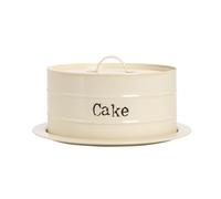 Harbour Housewares Kitchen Cake Tin - Cream - Vintage Metal Storage Caddy Tin Jar