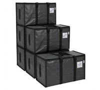 Harbour Housewares Large Heavy Duty Moving Bags - 88L - Anthracite - Pack Of 6