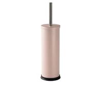 Harbour Housewares Matte Pink Toilet Brush and Holder - Stainless Bathroom Accessory with Non Slip Base - Rust Resistant Toilet Cleaning Brush Set for Compact, Modern and Hygienic Home Spaces