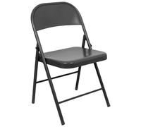 Harbour Housewares Metal Folding Chair - Matt Black