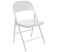 Harbour Housewares Metal Folding Chair - Matt White