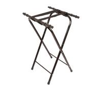 Harbour Housewares Metal Folding Serving Tray Stand - Black - Portable Folding Tray Table Base For Kitchen Dining & Entertaining