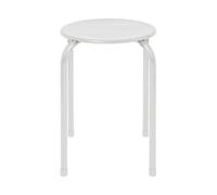 Harbour Housewares Metal Stacking Stool - Matt White - Stackable Kitchen Bedroom Dressing Table Vanity Office Chair Seat