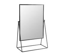 Harbour Housewares Metallic Vanity Mirror - 50 X 32Cm Black Adjustable Tilt Dressing Table Mirror Sleek Modern Makeup Mirror