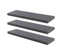 Harbour Housewares Modern Floating Wall Shelves - 100Cm - Grey - Pack Of 3
