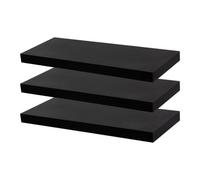 Harbour Housewares Modern Floating Wall Shelves - 60Cm - Black - Pack Of 3