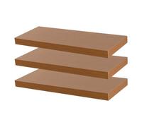 Harbour Housewares Modern Floating Wall Shelves - 60Cm - Brown - Pack Of 6