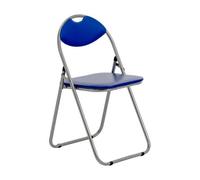 Harbour Housewares Padded Folding Chair - Blue/silver