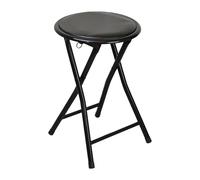Harbour Housewares Padded Folding Stool in Black Harbour Housewares Black