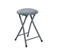 Harbour Housewares Padded Folding Stool in Grey Harbour Housewares Grey