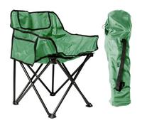 Harbour Housewares Premium Folding Camping Chair With Pockets & Carry Bag - Green