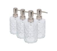 Harbour Housewares Prism Glass Soap Dispensers - 330Ml - Pack Of 4
