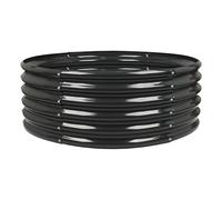 Harbour Housewares Round Raised Garden Bed - 120cm x 45cm - Anthracite, Black