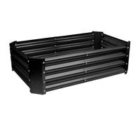 Harbour Housewares Raised Garden Bed - Anthracite - 120 x 60cm - Rectangle - Bottomless Metal Raised Bed Galvanised Steel Planter Box for Growing Outdoor Plants, Vegetables, Flowers and Herbs