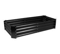 Harbour Housewares Raised Garden Bed - Anthracite - 180 x 90cm - Rectangle - Bottomless Metal Raised Bed Galvanised Steel Planter Box for Growing Outdoor Plants, Vegetables, Flowers and Herbs