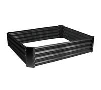 Harbour Housewares Raised Garden Bed - Anthracite Square Bottomless Metal Raised Bed Galvanised Steel Planter Box 120 X 120Cm