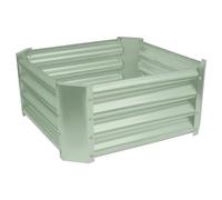 Harbour Housewares Raised Garden Bed - Green - 60 x 60cm - Pack of 1 | Square Bottomless Galvanised Steel Planter Box for Growing Outdoor Plants, Vegetables, Flowers and Herbs