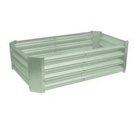 Harbour Housewares Raised Garden Bed - Green - 120 x 60cm - Rectangle - Bottomless Metal Raised Bed Galvanised Steel Planter Box for Growing Outdoor Plants, Vegetables, Flowers and Herbs