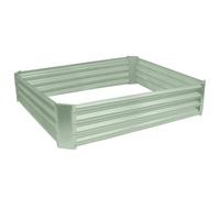 Harbour Housewares Raised Garden Bed - Green Square Bottomless Metal Raised Bed Galvanised Steel Planter Box 120 X 120Cm