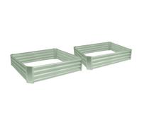 Harbour Housewares Raised Garden Bed - Green - 120 x 120cm - Pack of 2
