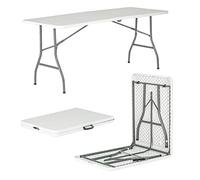 Rectangle Folding Trestle Table 180cm White Harbour Housewares White One Size