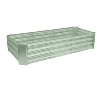 Harbour Housewares Rectangle Galvanised Steel Outdoor Raised Garden Bed Planter Large - 180Cm X 90Cm - Green