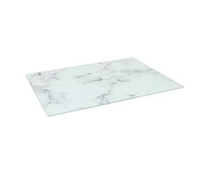 Harbour Housewares Rectangle Glass Chopping Board - 40cm x 30cm - Marble - 1x Tempered Heat-Resistant Home Kitchen Worktop Saver Hob Cooker Stove Top Surface Protector Cover Cutting Boards
