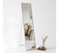 Harbour Housewares Rectangular Full-Length Freestanding Mirror - 137cm x 35.5cm - White