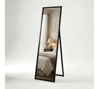Harbour Housewares Rectangular Full-Length Mirror - 137cm x 35.5cm - Black | Freestanding Full Length Mirror Bedroom Large Long Tall Floor Mirrors with Metal Frame for Living Room, Bedroom