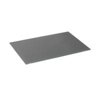 Harbour Housewares Rectangular Glass Chopping Board 40 x 30cm - Grey | Heat-Resistant Surface, Shock Resistant, Non-Porous Glass, Stain & Odour Resistant, Non-Slip Rubber Feet, Easy-Clean Surface