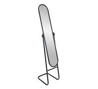 Harbour Housewares Round Full-Length Mirror - 153Cm X 30Cm - Black - Large Tall Freestanding Mirror For Bedrooms & Hallways