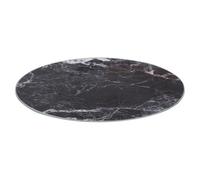 Harbour Housewares Round Glass Chopping Board 30Cm Black Marble Kitchen Dining Place Mats Cutting Mat Worktop Saver Cooking & Food
