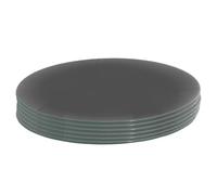 Harbour Housewares Round Glass Placemats - 30cm - Grey - 6x | Tempered Heat-Resistant Non-Slip Round Indoor Outdoor Home Kitchen Dining Table Dinner Plate Place Mat Mats Set