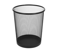 Harbour Housewares Round Metal Mesh Waste Paper Bin - 23.5 x 26.5cm Black Office Waste Bin, Wire Mesh Rubbish Bin for Home, Bedroom, Bathroom, Kitchen, Desk, Study & Workplace